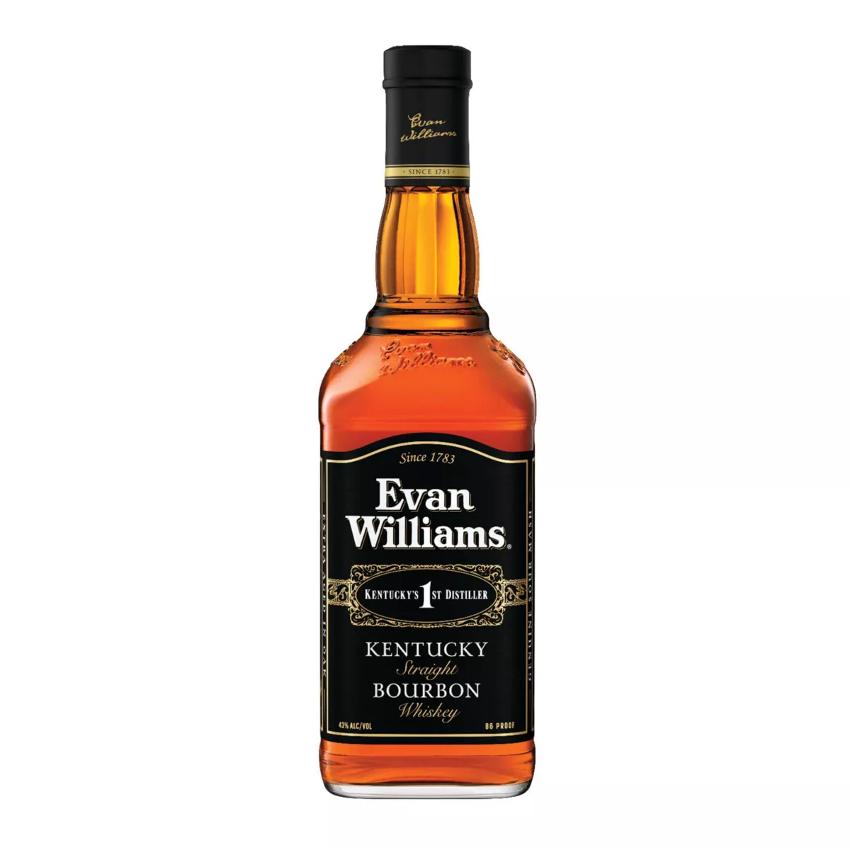 a bottle of evan williams kentucky bourbon