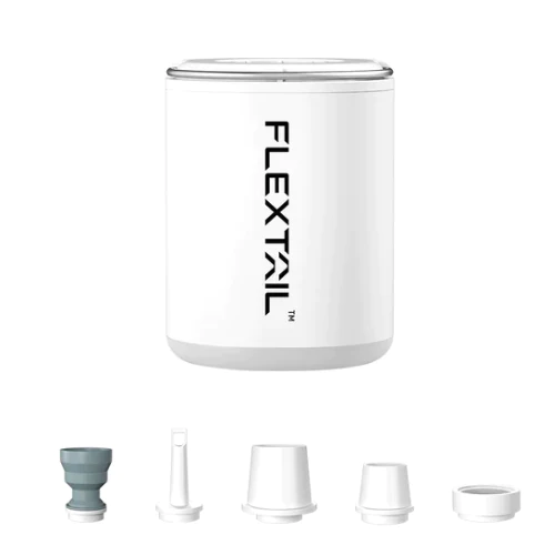 a can of flexair next to a couple of cups